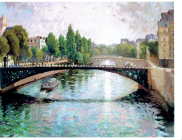 Painting titled "Quai De La Seine 6" by Maurice Fhima, Original Artwork, Oil