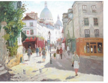 Painting titled "Sacre Coeur" by Maurice Fhima, Original Artwork, Oil