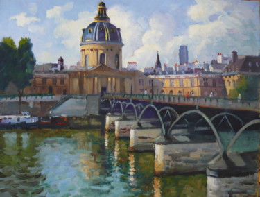 Pittura intitolato "Pont des Arts 5" da Maurice Fhima, Opera d'arte originale
