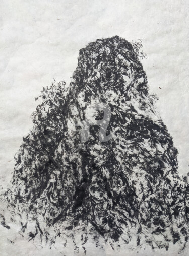Dessin intitulée "45°31'174"N 3°2'362…" par Maurice Eeckman, Œuvre d'art originale, Encre