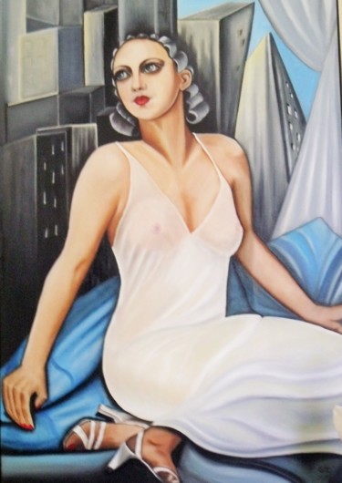 Painting titled "La sirène du Missis…" by Mauricette Henot, Original Artwork