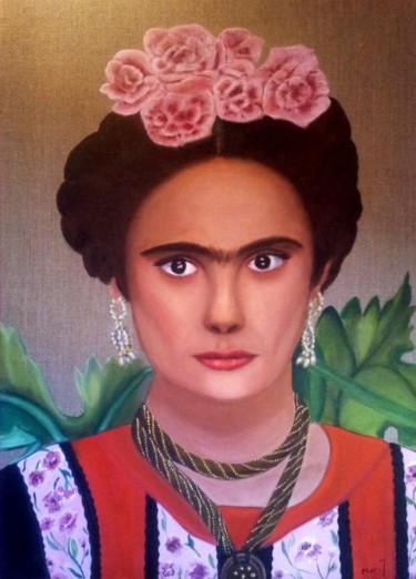 Painting titled "Frida" by Mauricette Henot, Original Artwork