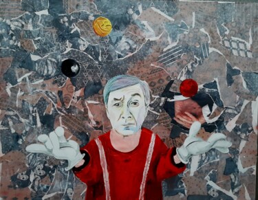 Malerei mit dem Titel "Juggler" von Mauricias, Original-Kunstwerk, Acryl