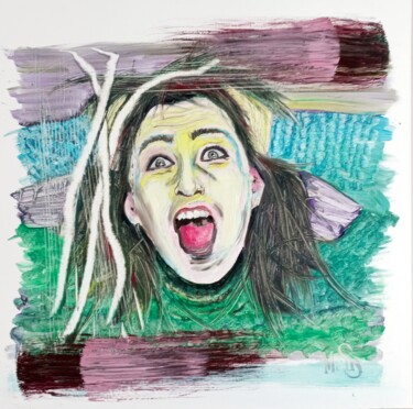 Painting titled "Scream" by Mauricias, Original Artwork, Oil