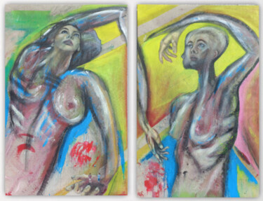 Картина под названием "Envolve" - Mauricias, Подлинное произведение искусства, Масло Установлен на Деревянная рама для носил…