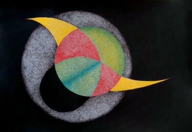 Dessin intitulée "Cosmic Messenger" par Maurício Magalhães Entringer, Œuvre d'art originale, Marqueur