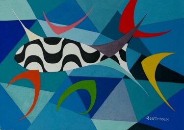 Pintura intitulada "Copacabana Waves" por Maurício Magalhães Entringer, Obras de arte originais, Acrílico
