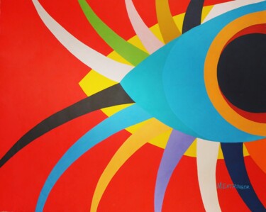 Painting titled "Eclipse" by Maurício Magalhães Entringer, Original Artwork, Acrylic