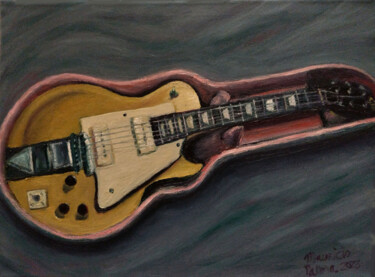 Peinture intitulée "The first Gibson" par Mauricio Palma, Œuvre d'art originale, Huile