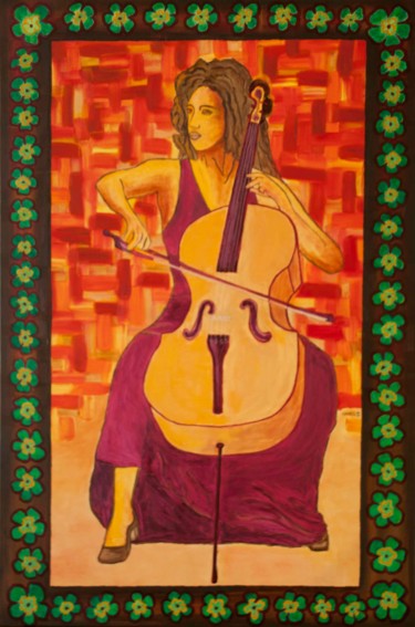 Malerei mit dem Titel "Chelo. The cuban la…" von Mauricio Galarza Madrid, Original-Kunstwerk, Öl