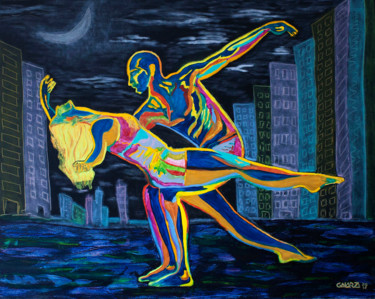 Malerei mit dem Titel "Contemporary dance…" von Mauricio Galarza Madrid, Original-Kunstwerk, Öl