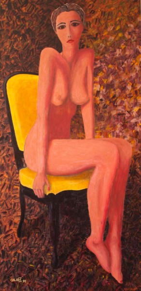 Painting titled "Modesty." by Mauricio Galarza Madrid, Original Artwork, Oil