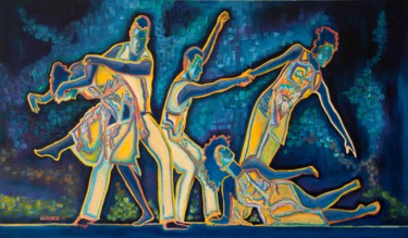 Malerei mit dem Titel "Contemporary dance…" von Mauricio Galarza Madrid, Original-Kunstwerk, Öl