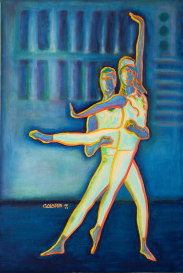 Pittura intitolato "Contemporary dance 5" da Mauricio Galarza Madrid, Opera d'arte originale