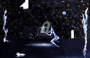Pintura titulada "influencia-lunar.jpg" por Mauricio Silerio, Obra de arte original