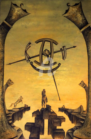 Pittura intitolato "last-windmill.jpg" da Mauricio Silerio, Opera d'arte originale, Olio