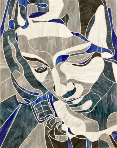 THE PIETA Collages intitulée "THE PIETA" par Maurimosaic, Œuvre d'art originale, Mosaïque Monté sur Panneau de bois