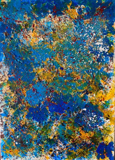 Painting titled "Blu Giallo Rosso Ri…" by Maurizia Marchesin, Original Artwork, Acrylic