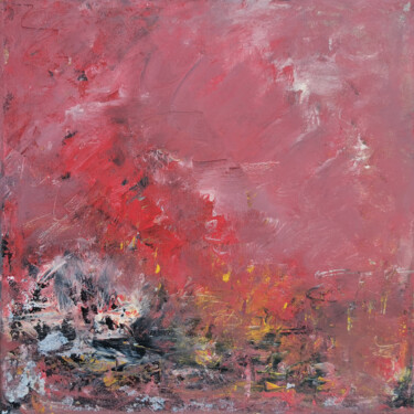 Peinture intitulée "Rosso sognante" par Maurizio D'Andrea, Œuvre d'art originale, Acrylique