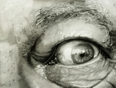 Pittura intitolato "Occhio attonito" da Maurizio Nittolo, Opera d'arte originale, Olio