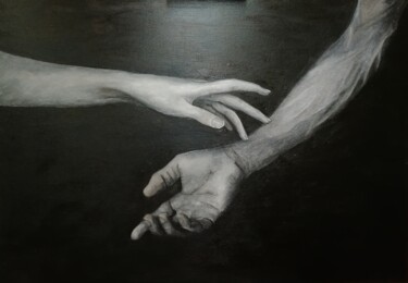 Pittura intitolato "Tocco di mani" da Maurizio Nittolo, Opera d'arte originale, Olio