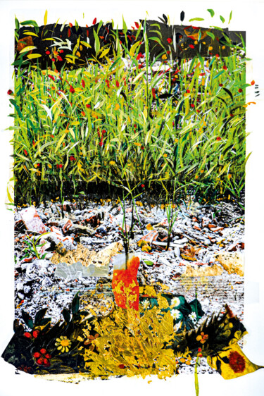 Malarstwo zatytułowany „Penso ai fiori d’oro” autorstwa Maurizio Pilò, Oryginalna praca, Akryl Zamontowany na Karton