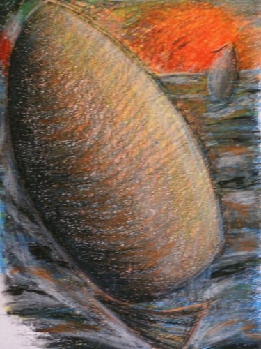 Painting titled "Forme del mare 2" by Maurizio Aprea, Original Artwork, Pastel