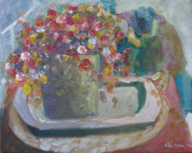 Pittura intitolato "fiori nel soggiorno" da Maurizio Aprea, Opera d'arte originale