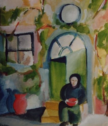 Peinture intitulée "La porta di casa" par Maurizio Aprea, Œuvre d'art originale