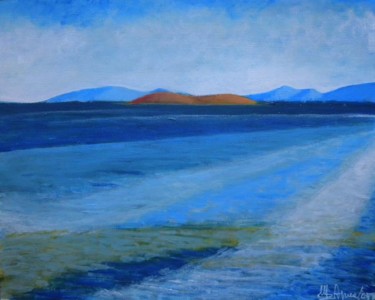 l'isola gialla Pittura intitolato "l'isola gialla" da Maurizio Aprea, Opera d'arte originale,