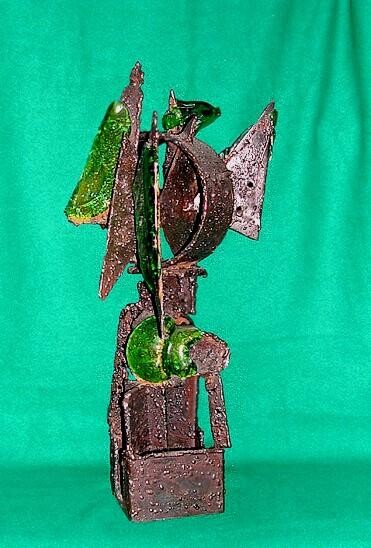 Sculpture titled "Without title" by Mauro Rigacci, Original Artwork, Metals