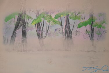 Painting titled "Nebbia" by Mauro Sposito, Original Artwork, Acrylic