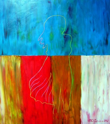 Painting titled "Eco di donna" by Mauro Trentini, Original Artwork, Oil
