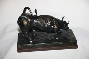 Скульптура под названием "Toro A3" - Mauro Vaccai, Подлинное произведение искусства, Глина