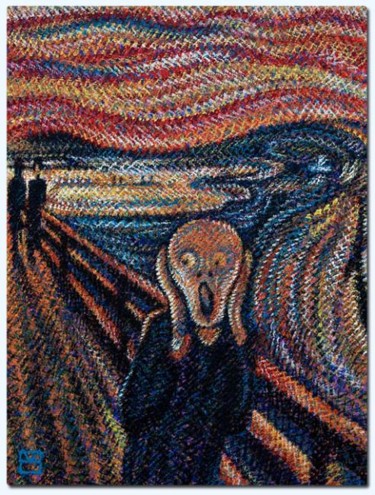 Pintura intitulada "O Grito - Munch, 18…" por Mauro Soares, Obras de arte originais, Óleo