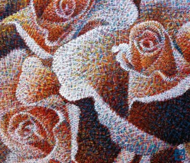 Pintura intitulada "Rosas I" por Mauro Soares, Obras de arte originais, Óleo