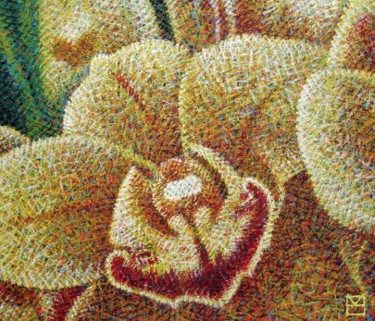 Pintura intitulada "Orquídeas II" por Mauro Soares, Obras de arte originais, Óleo