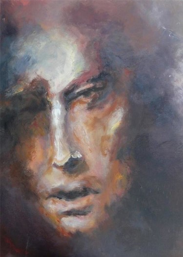 Peinture intitulée "Portrait" par Mauvisseau-Bordin, Œuvre d'art originale, Huile