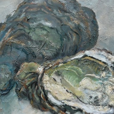 Peinture intitulée "Huître" par Mauvisseau-Bordin, Œuvre d'art originale, Huile