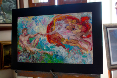 Pintura titulada "LA CREACION" por Rene Martinez Valadez, Obra de arte original, Oleo