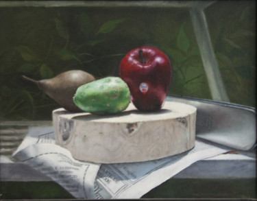 Painting titled "BODEGÓN" by Rene Martinez Valadez, Original Artwork, Oil