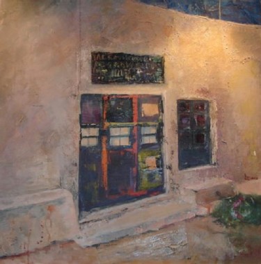 Painting titled "Puerta en la Isla" by Mavi Lezcano, Original Artwork