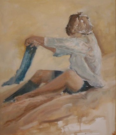 Painting titled "Vístete II" by Mavi Lezcano, Original Artwork