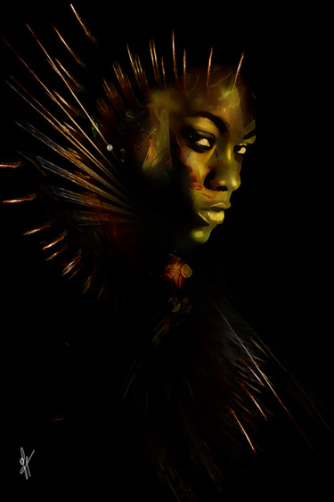 Digital Arts titled "black-model-300.jpg" by Ricou, Original Artwork