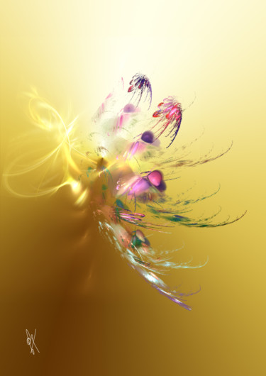 Digital Arts titled "butterfly" by Ricou, Original Artwork, Digital Painting