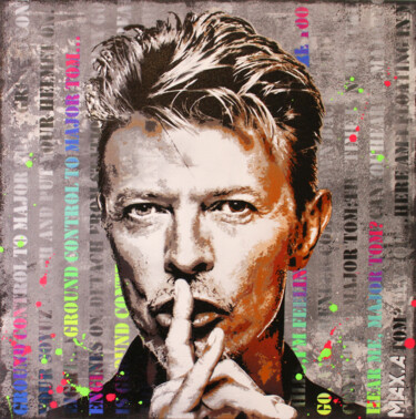 Painting titled "David Bowie space o…" by Max Andriot, Original Artwork, Acrylic