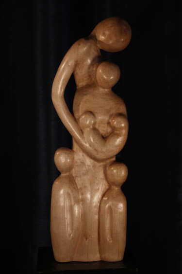 Escultura intitulada "Jumeaux" por Max Bernard, Obras de arte originais, Madeira