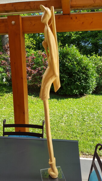 Скульптура под названием "Chasseur Rêveur" - Max Bernard, Подлинное произведение искусства, Дерево