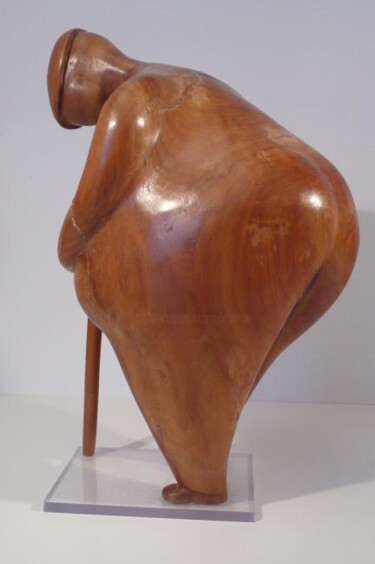 Sculpture intitulée "Le poids des ans" par Max Bernard, Œuvre d'art originale, Bois