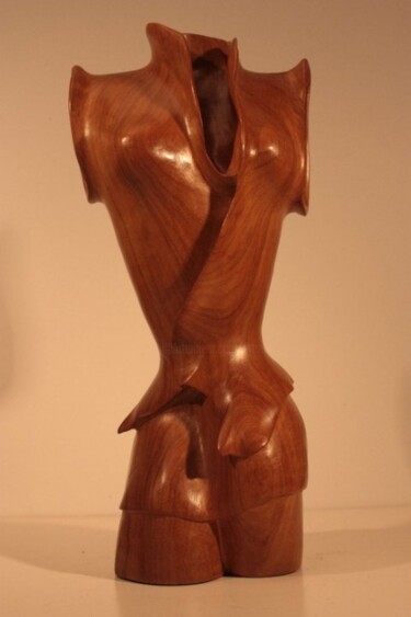 Skulptur mit dem Titel "Tailleur" von Max Bernard, Original-Kunstwerk, Holz